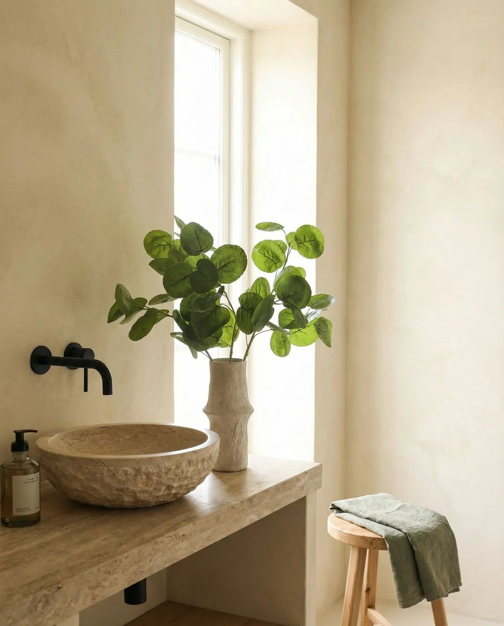 Kunstig Plum Aralia blad – Grønn 78 cm