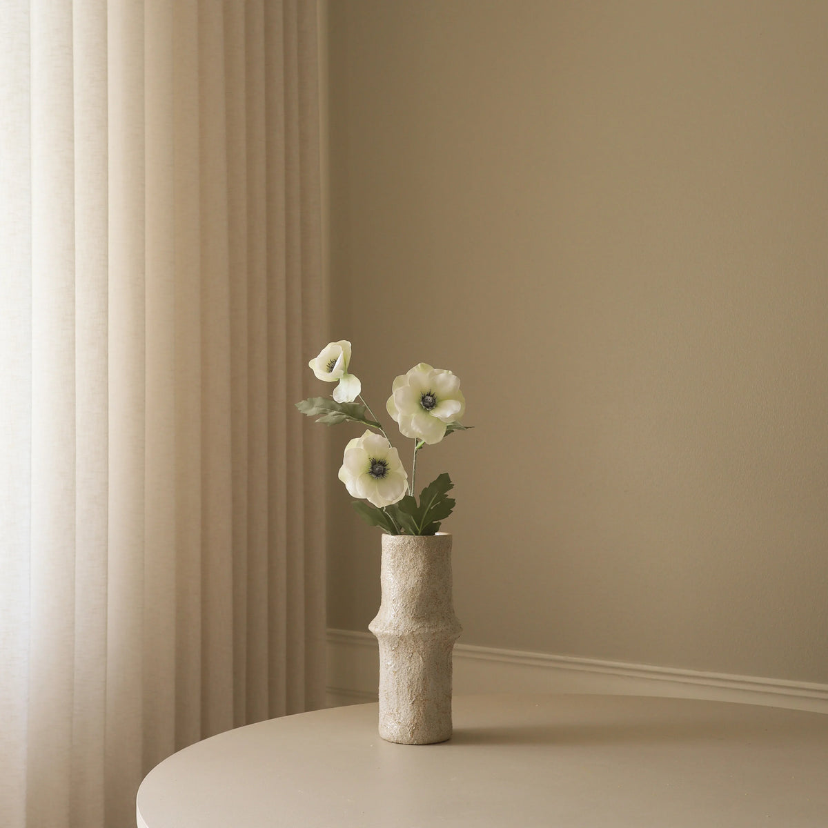 Kunstig anemone – Hvit 70 cm