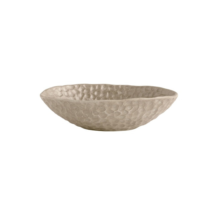 Oval skål i leire 20 cm – Sand