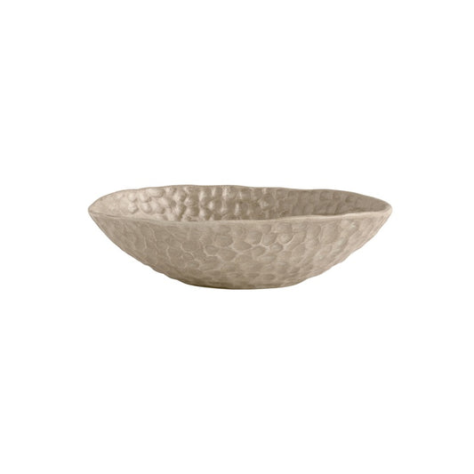 Oval skål i leire 20 cm – Sand